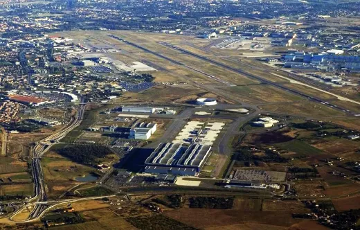 Vista area del aeropuerto.