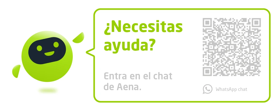 QR para acceder al chatbot Oli. Foto: Aena