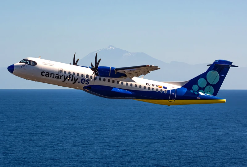 Avión de Canaryfly  en vuelo. Foto: Canaryfly