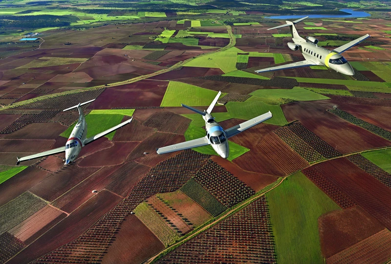 Pilatus PC-12, Pilatus PC-24 y Cirrus Jet. Foto: Jetfly
