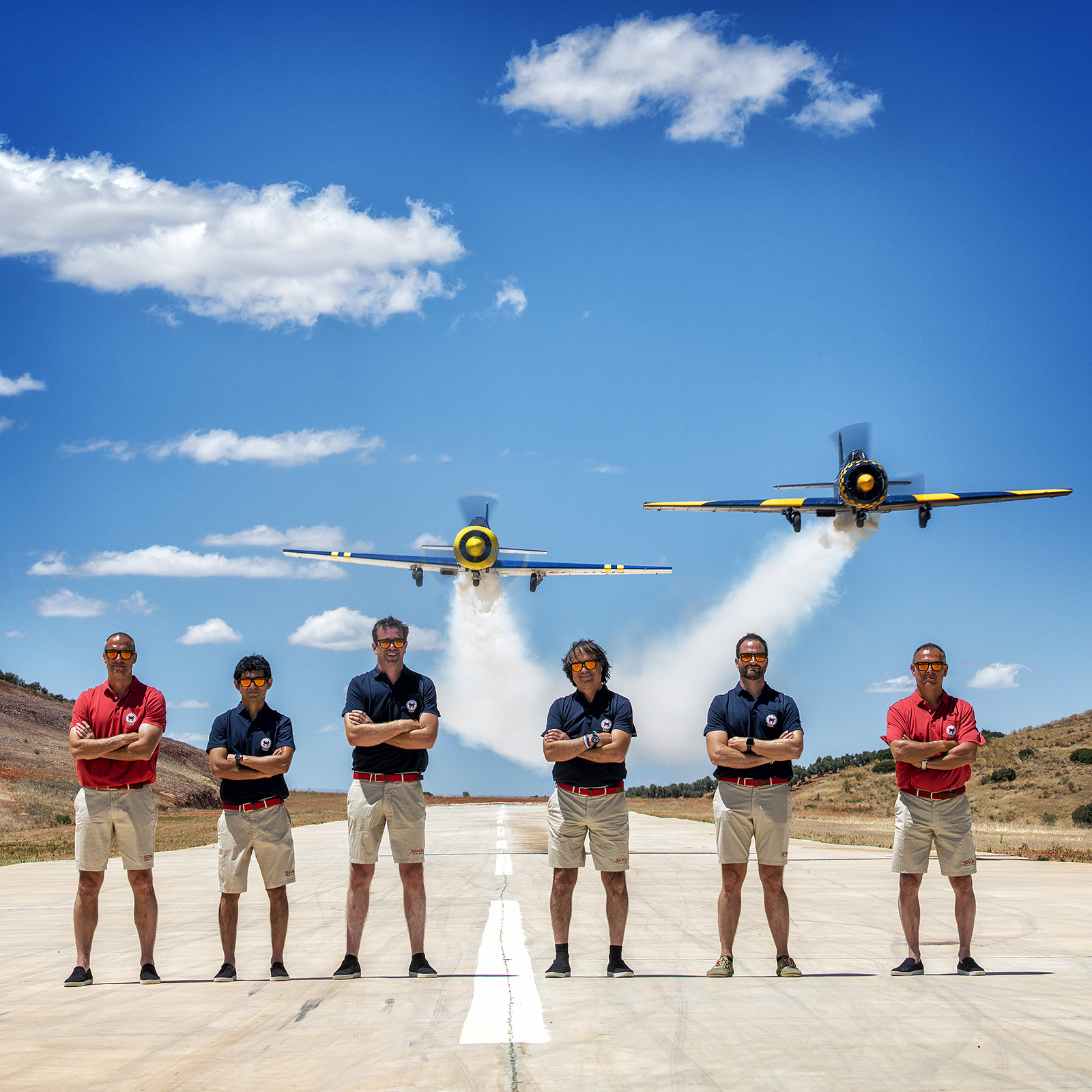 lex Balcells, Camilo Benito, Cstor Fantoba, Manuel Rey, Olivier Masurel y Heiner Wehberg son los pilotos seleccionados por la Comisin Tcnica de Vuelo Acrobtico de la Real Federacin Aeronutica Espaola para representarnos en Polonia.