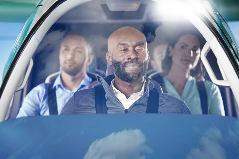 Interior de la aeronave eVTOL de Eve Air Moility. Foto: Eve Air Mobility