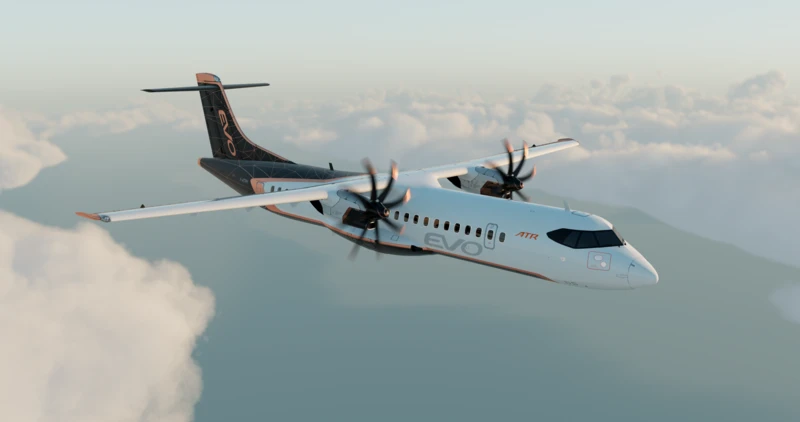 Imagen creada por ordenador de un detalle del motor de un avin ATR con motor hbrido. Foto: ATR
