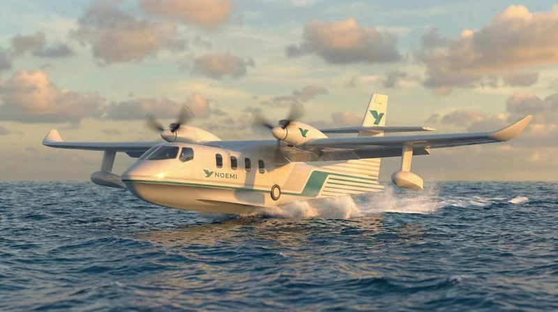 Ilustraci�n generada por ordenador de la nueva aeronave anfibia de Noemi Aerospace. Foto: Noemi Aerospace