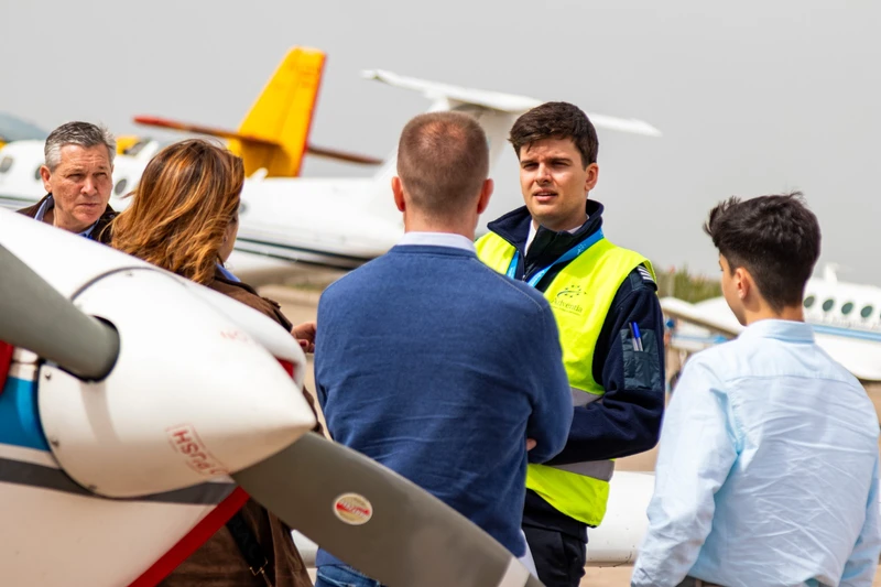 Imagen captada durante la Jornada anual de Puertas Abiertas de Adventia, la Escuela de Pilotos de la Universidad de Salamanca. Foto: Adventia