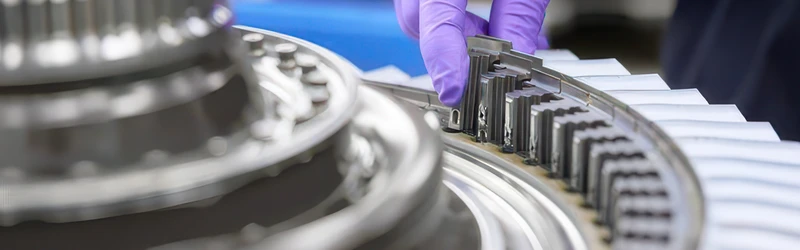 Interior de un motor de GE Aerospace. Foto: GE Aerospace