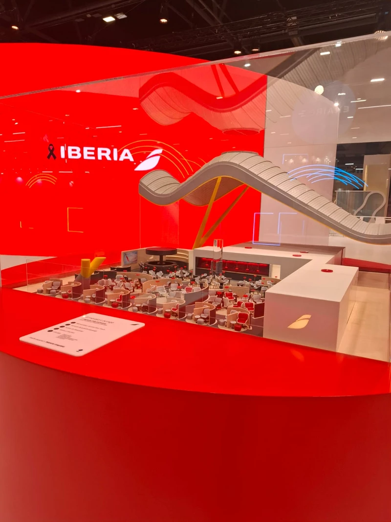 Detalle del espacio de Iberia en Fitur 2026. Foto: Iberia