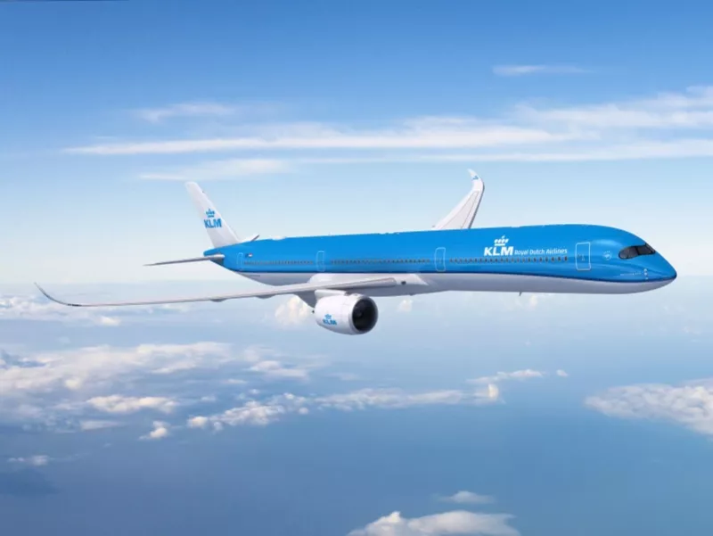Aeronave de KLM en vuelo. Foto: KLM
