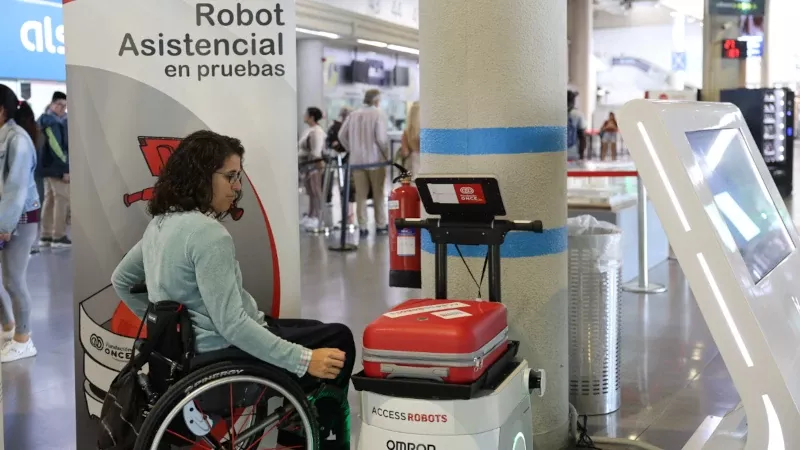 Robot asistencial AccessRobots presentado por la Fundacin ONCE en colaboracin con Omron. Foto: Fundacin Once