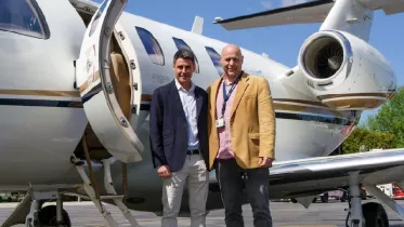 Los responsables de Atlantic Air Solutions y AFN.