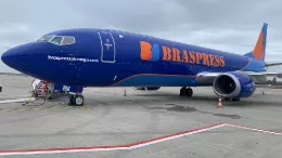 Aeronave Boeing 737-400F de Brasspress Air Cargo. 