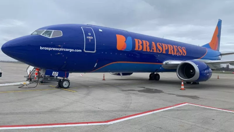 Aeronave Boeing 737-400F de Brasspress Air Cargo. 