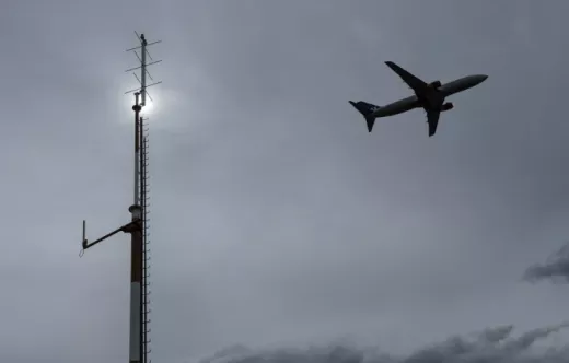 Antenas GBAS de ENAIRE en Mlaga. Foto: Enaire