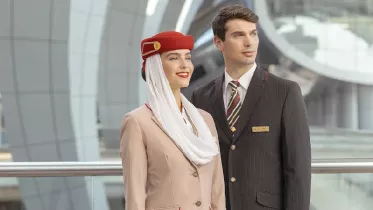 Tripulantes de cabina de avin de Emirates. Foto: Emirates