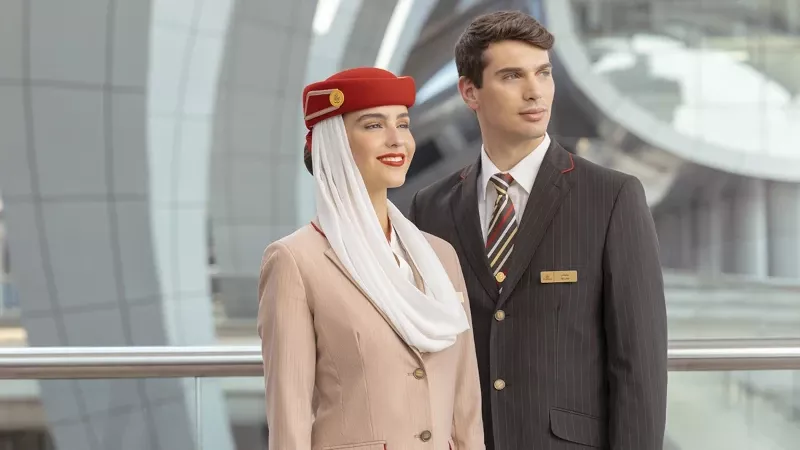 Tripulantes de cabina de avin de Emirates. Foto: Emirates
