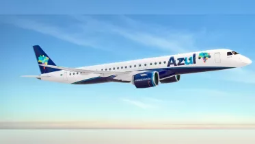 Embraer 195 E2 de la aerolnea Azul.