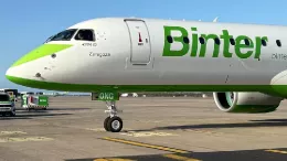 Nuevo Embraer E195-E2 de la aerolnea canaria Binter bautizado como Zaragoza. Foto: Binter