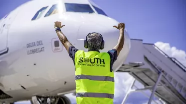 Imagen de archivo de un operario de handling de South. Foto: South