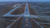 Vista de la pista principal del aeropuerto de Rio Gallegos. Foto: Prov. Santa Cruz