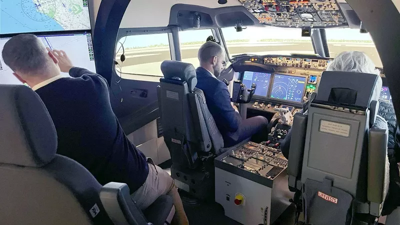 Simulador FNPT II MCC B737 de FTD.aero Flyschool Air Academy. Foto: Flyschool Air Academy