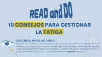 Parte de la infografa con un declogo de consejos para prevenir la fatiga antes del vuelo y reducirla en cabina elaborada por el SEPLA.