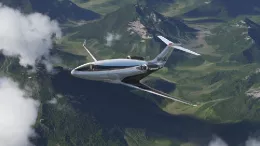 Recreacin digital del nuevo reactor ejecutivo sin ventanillas Phantom 3500 de Otto Aviation. Foto: Otto Aviation