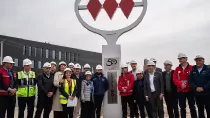 El Presidente chileno Gabriel Boric present la futura Lnea A del Metro de Santiago, que conectar el Aeropuerto de Santiago con la red del tren subterrneo. Foto: Aeropuerto de Santiago