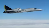 Demostrador supersnico XB-1 en su vuelo del pasado 28 de enero. Foto: Boom Supersonic