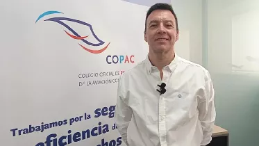 Pablo Poza, comandante de lneas areas y portavoz del Colegio Oficial de Pilotos de la Aviacin Comercial. Foto: COPAC 