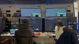 Imagen del Centro de Control Gran Canaria de Enaire que particip en la prueba de la primera comunicacin VHF del Startical. Foto: Enaire