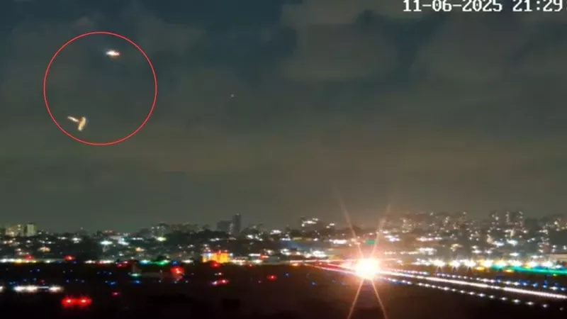 Imgenes de los drones que sobrevolaron el Aeropuerto de Guarulhos, So Paulo.