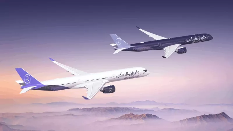 Aviones Airbus A350-1000 de Riyadh Air. Foto: Airbus