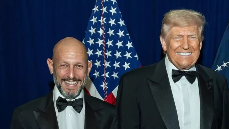 Leonardo Scatturice, con Donald Trump.