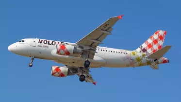 Aeronave de Volotea en vuelo.