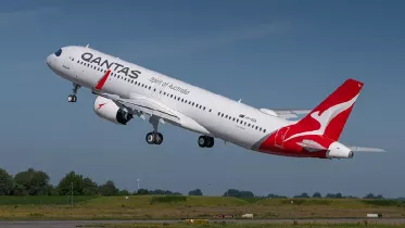 Airbus A321XLR de la aerolnea Qantas. Foto: Airbus