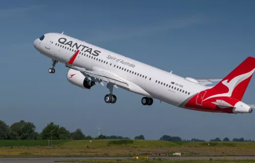 Airbus A321XLR de la aerolnea Qantas. Foto: Airbus