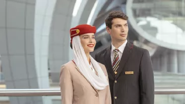 Tripulantes de cabina de avin de Emirates. Foto: Emirates