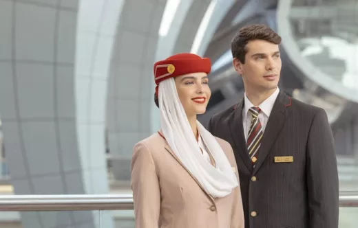Tripulantes de cabina de avin de Emirates. Foto: Emirates