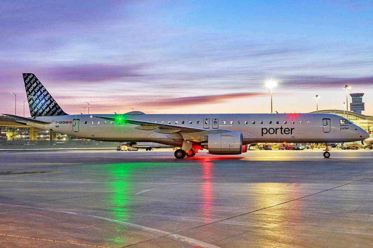 Un avin Embraer de Porter Airlines.