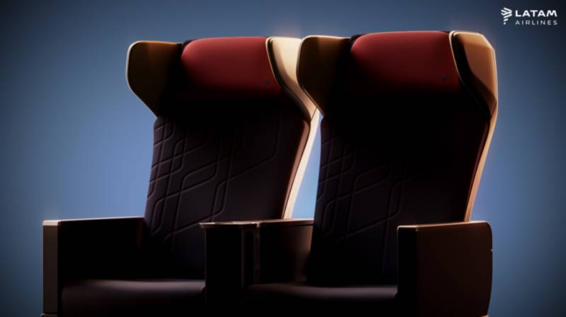 Asientos de la nueva cabina Premium Confort de LATAM. (foto: LATAM)
