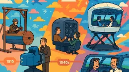 Ilustracin con diferentes tipos de simuladores utilizados a lo largo de la historia.