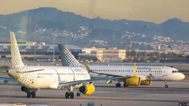 Aviones de Vueling en pista. Foto: Vueling