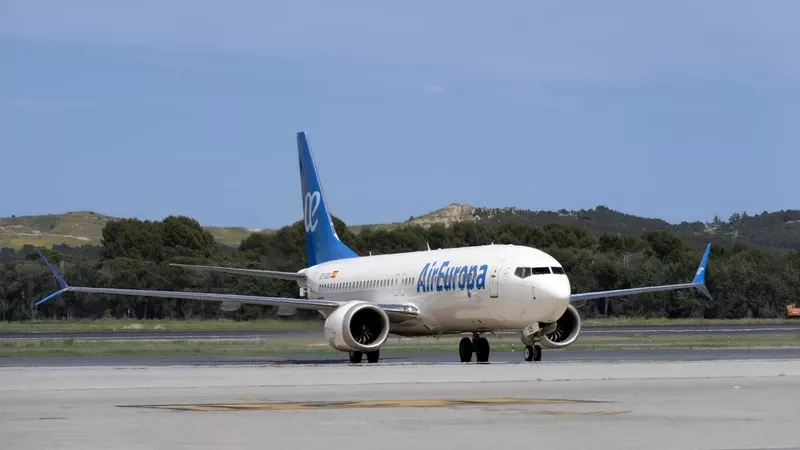Aeronave de Air Europa en pista. Foto: Air Europa
