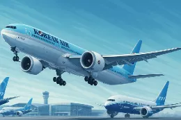 Ilustracin de un Boeing de Korean Air.