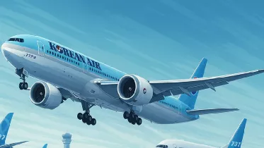 Ilustracin de un Boeing de Korean Air.