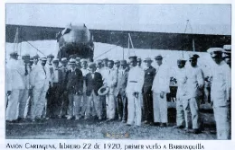 Celebracin del primer vuelo de CCTNA, el 22 de febrero de 1920.