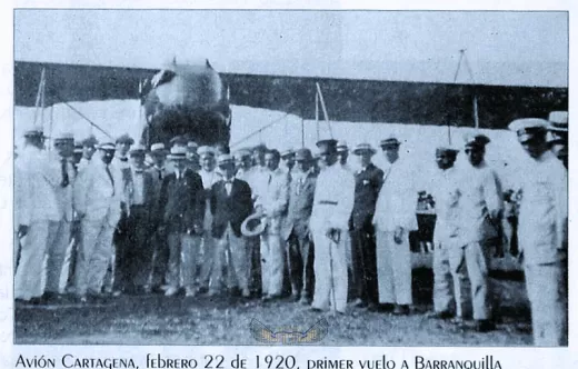 Celebracin del primer vuelo de CCTNA, el 22 de febrero de 1920.