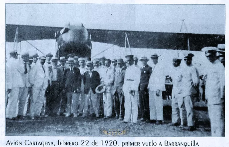 Celebracin del primer vuelo de CCTNA, el 22 de febrero de 1920.