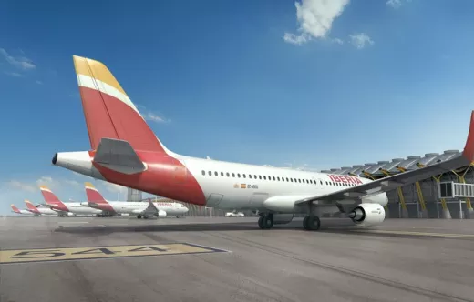 Aeronave de Iberia en el Aeropuerto de Madrid-Barajas. Foto: Iberia