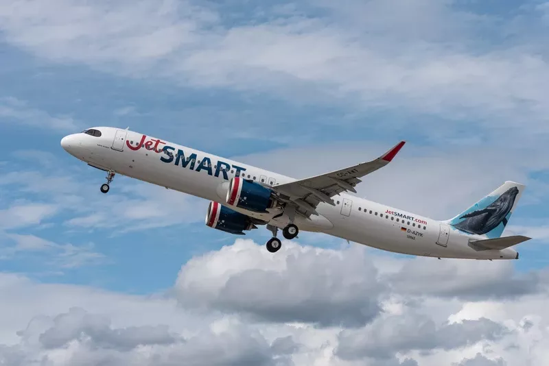 A321neo de JetSmart despegando. Foto: JetSmart